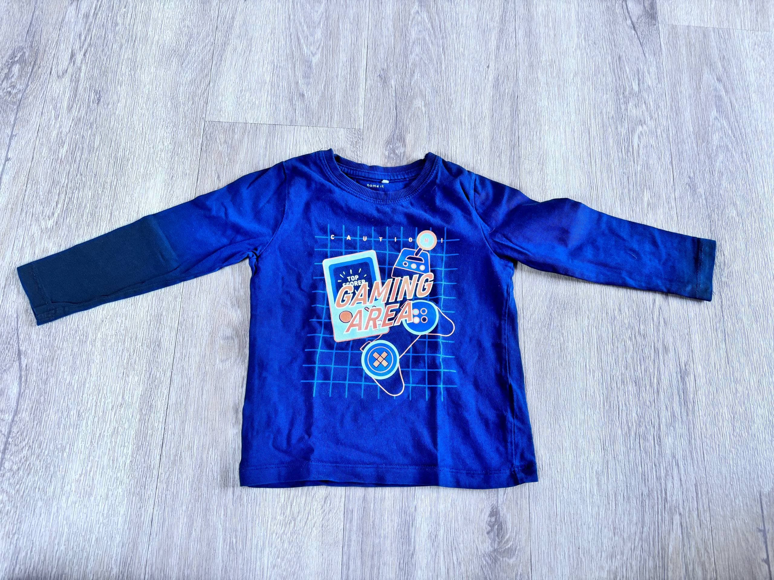 Modra majica z grafiko za otroke