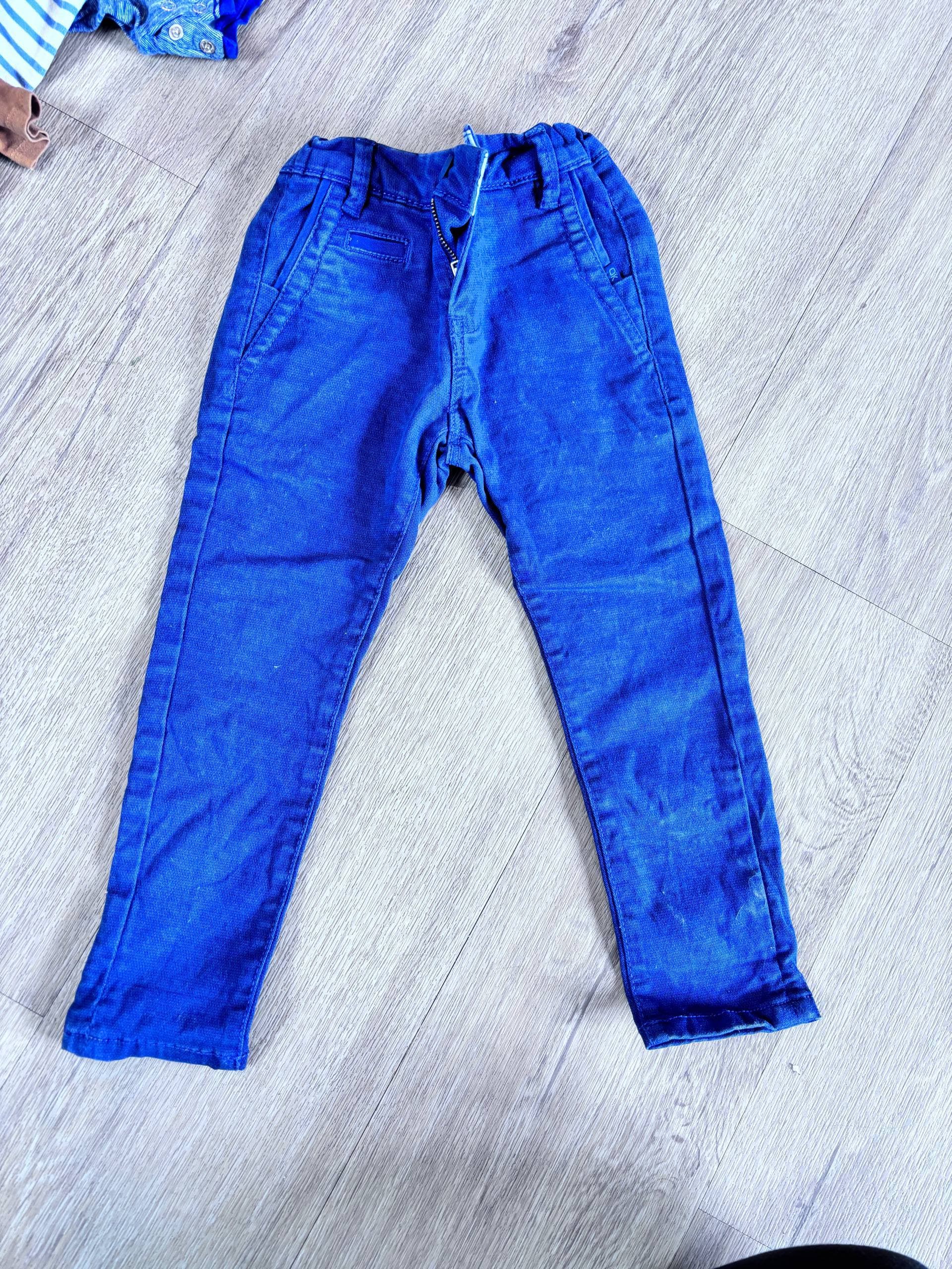 Modre otroške hlače z elastičnim pasom